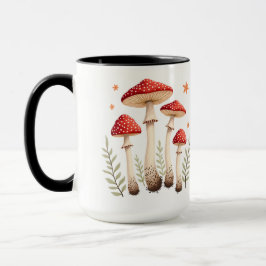 Levendige vliegenzwam & botanische elementen mok