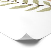 Levendige vliegenzwam & botanische elementen poster (Hoek)