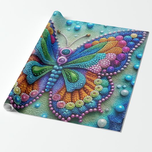 Levendige Vlinder 5D Diamant Schilderij Kit DIY Ku Cadeaupapier (Uitgerold)