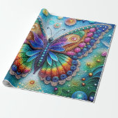 Levendige Vlinder 5D Diamant Schilderij Kit DIY Ku Cadeaupapier (Uitgerold)