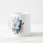 Levendige Vlinder Bloemenboeket Kunst-96283 Koffiemok (Voorkant links)