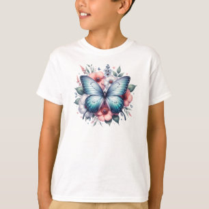 Levendige Vlinder Bloemenboeket Kunst-96283 T-shirt