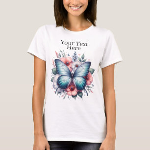 Levendige Vlinder Bloemenboeket Kunst-96283 T-shirt