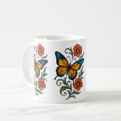 Levendige Vlinder Koffiemok (Voorkant links)