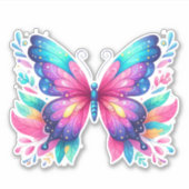 levendige vlinder sticker (Voorkant)