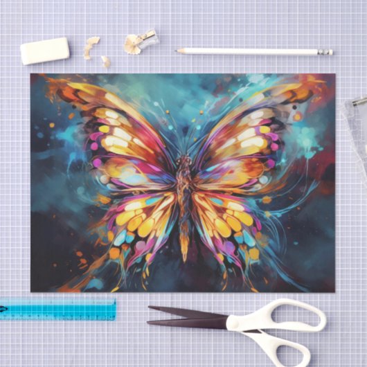 Levendige vlinder tissuepapier (Craft)