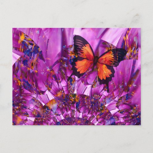 Levendige Vlinder Tuin Esthetische Briefkaart (Voorkant)