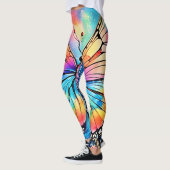 Levendige vlinderkunst leggings (Links)