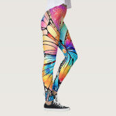 Levendige vlinderkunst leggings (Rechts)