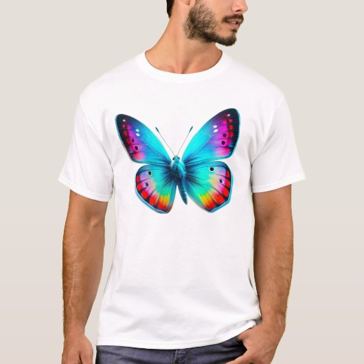 Levendige Vlinderkunst T-shirt (Voorkant)
