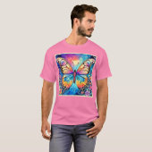 Levendige vlinderkunst t-shirt (Voorkant volledig)