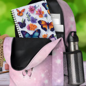 Levendige vlinders en bloemen notitieboek