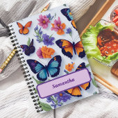Levendige Vlinders en Bloemen Notitieboek