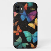 Levendige vlinders monogram Case-Mate iPhone case (Achterkant)