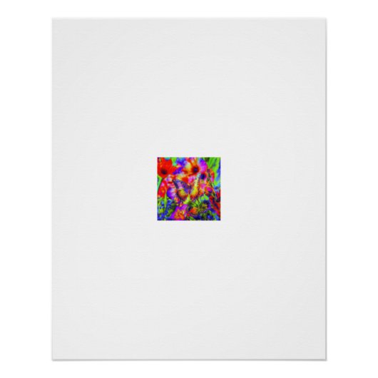 Levendige Vlindertuin Bloei Perfect Poster (Voorkant)
