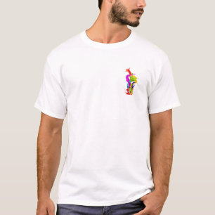 Levendige vloeibare explosie: abstracte verfspatte t-shirt