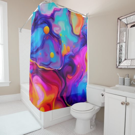 Levendige vloeibare kunstwerken douchegordijn (In situ)