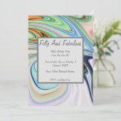 Levendige vloeibare marmer vijftig en fantastische kaart (Staand voorkant)