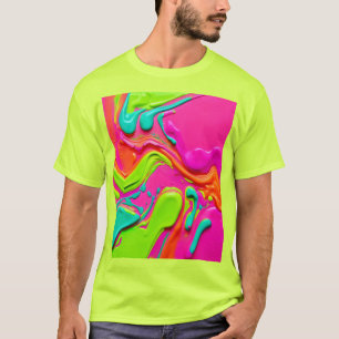 Levendige vloeibare verf t-shirt