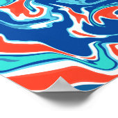 Levendige vloeiende Abstracte kunst Poster (Hoek)