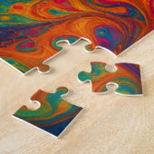 Levendige vloeiende kunst legpuzzel (Zijkant)