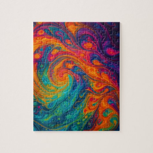 Levendige vloeiende kunst legpuzzel (Verticaal)