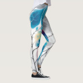 Levendige vloeiende neurale bladnerf abstracte wra leggings (Rechts)
