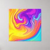 Levendige vloeistofkunststroom canvas afdruk (Voorkant)