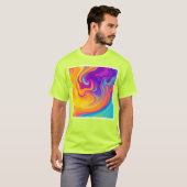 Levendige vloeistofkunststroom t-shirt (Voorkant volledig)