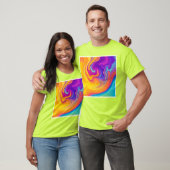Levendige vloeistofkunststroom t-shirt (Unisex)