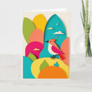 Levendige Vogel Melodie Harmonie Kaart