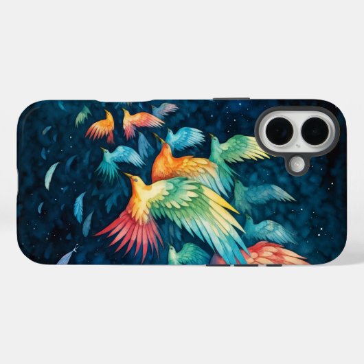 Levendige vogels Case-Mate iPhone case (Achterkant (horizontaal))