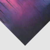 Levendige Volle Maan Rijst Over Een Bos Decoupage Tissuepapier (Detail)