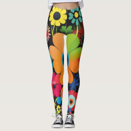 Levendige " Vonk" Legins in een Multicolor Splas Leggings