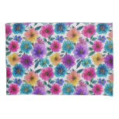 Levendige voorjaarsbloesems Elegante Waterverf Kussensloop (Voorkant)