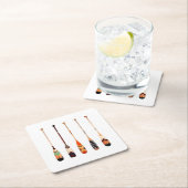 Levendige vormpatronen voor kleurpotten kartonnen onderzetters (Insitu)