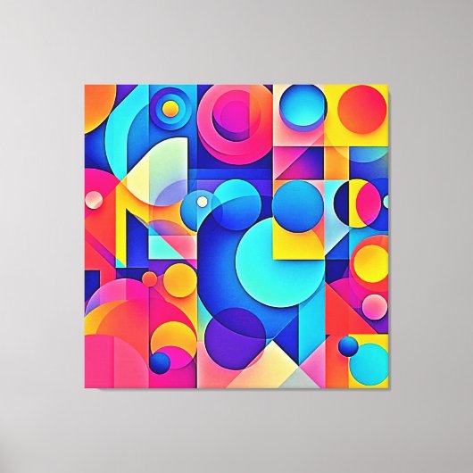 Levendige vormweergave canvas afdruk (Voorkant)