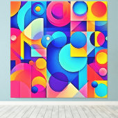 Levendige vormweergave canvas afdruk (Insitu (Houten vloer))