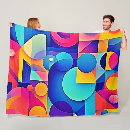 Levendige vormweergave fleece deken (In situ)