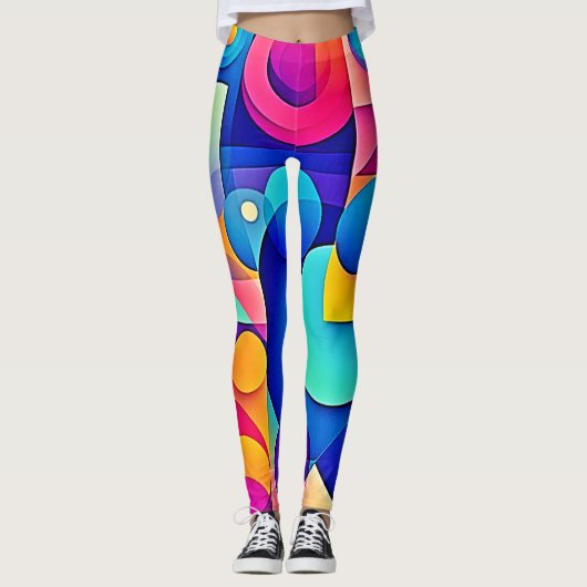 Levendige vormweergave leggings (Voorkant)