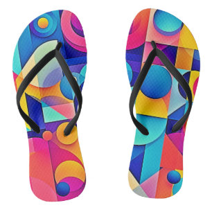 Levendige vormweergave teenslippers
