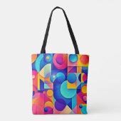 Levendige vormweergave tote bag (Achterkant)
