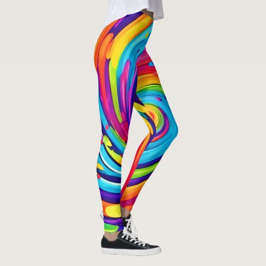 Levendige vortex in artistieke wervelwind leggings (Rechts)