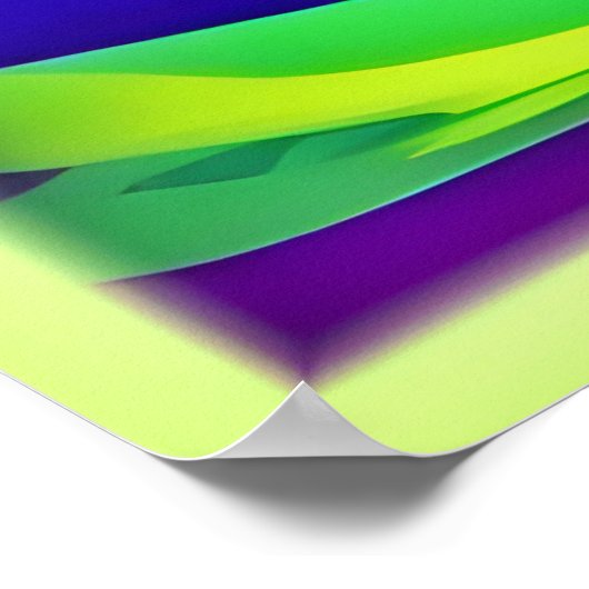 Levendige vortex in artistieke wervelwind poster (Hoek)