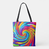 Levendige vortex in artistieke wervelwind tote bag (Achterkant)