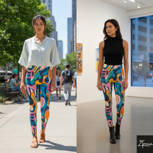 Levendige vortex-Leggings Leggings