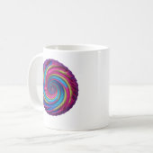 Levendige Vortex - Spiraal in psychedelisch Koffiemok (Voorkant links)