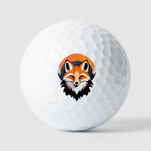 Levendige Vossen Kop Golfballen (Voorkant)