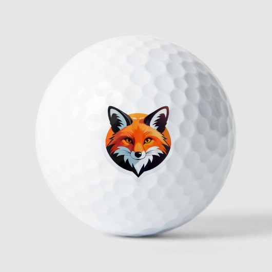 Levendige Vossen Kop Golfballen (Voorkant)