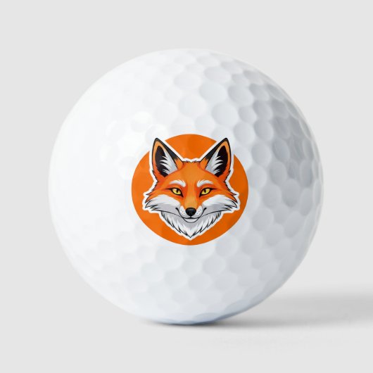 Levendige Vossen Kop Golfballen (Voorkant)
